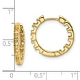thumbnail image 3 of Finest Gold 14K Diamond Hinged Hoops Mountings Earrings, Size 6, 3 of 3