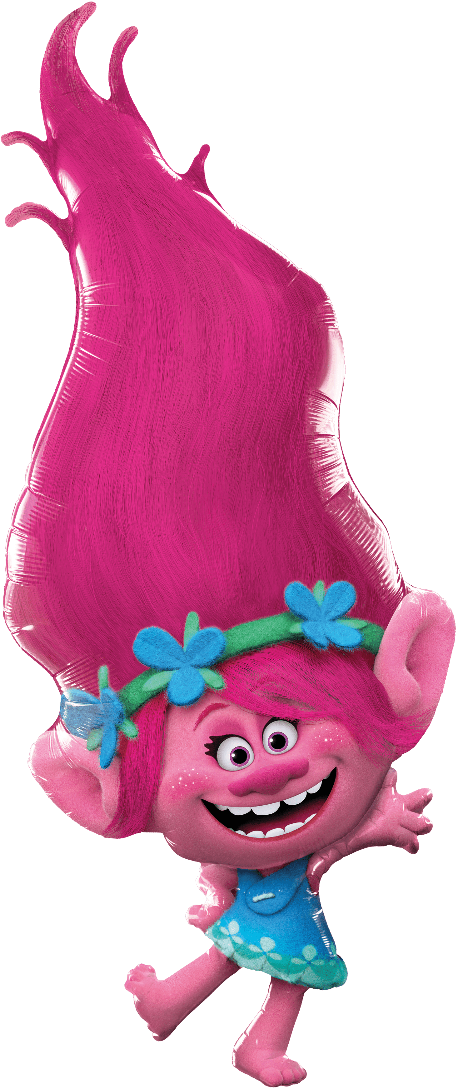 TROLLS POPPY PINK AND COOPER 18 INCH NECKLACE 5 TO 7 GIFT BOX BIRTHDAY PARTY 