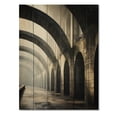 thumbnail image 3 of Designart "Buff Overpass Grand Span Charcoal" Cityscapes Print on Natural Pine Wood, 3 of 5