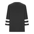 thumbnail image 4 of Atogsazn Womens Long Sleeve Shirts Color Block Casual Crewneck Tops Tshirt Basic Tee Fall Fashion Clothes Trendy Outfits 02-Black XXL, 4 of 6