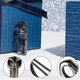 thumbnail image 3 of 2 Piezas Llavero de Calavera Cadena de Cartera de Calavera para Hombres Llavero de Calavera de Metal Pesado Hebilla de Llave con Cierre de Calavera, 3 of 5
