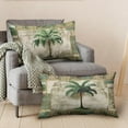 thumbnail image 5 of Palm Tree Pillow Covers 12x20 Tropical Banana Tree Rectangle Pillow Case Set of 2 Hawaii Coconut Tree Lumbar Throw Pillow Covers for Bedroom Living Room Sofa, 5 of 6