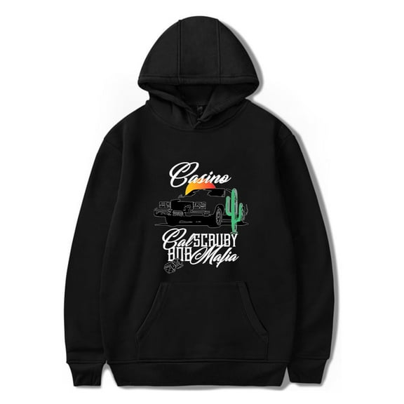 Cal Scruby Cadillac Hoodie Men's Hip Hop Printing Pullover Hooded Sweatshirts