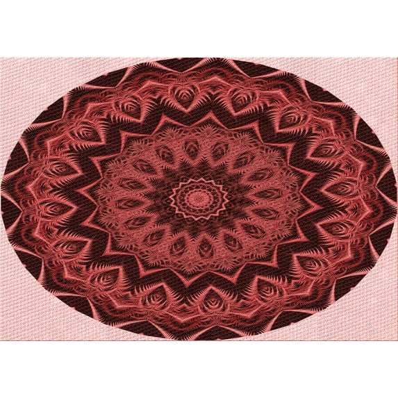 Ahgly Company Indoor Rectangle Patterned DarkRed Area Rugs, 4' x 6'