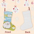 thumbnail image 3 of Molang Tema: Calcetines de Navidad, fino lino blanco para colgar en escaleras y chimenea, decoración navideña para el hogar, regalo de Navidad. 45cm × 32cm, 3 of 5