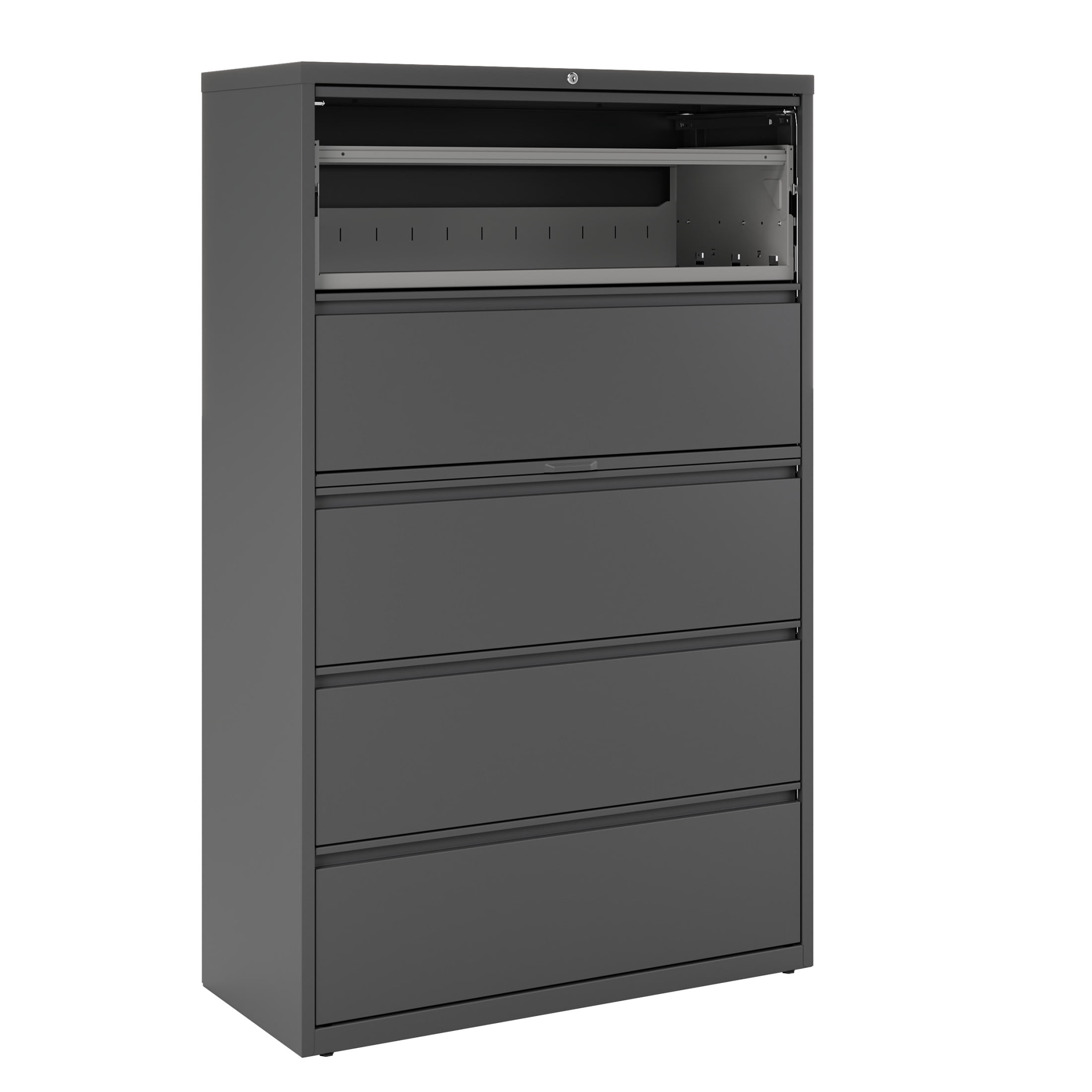 Hirsh 42 inch Wide 5 Drawer Metal Lateral File Cabinet for Home and Office, Holds Letter, Legal and A4 Hanging Folders, Charcoal