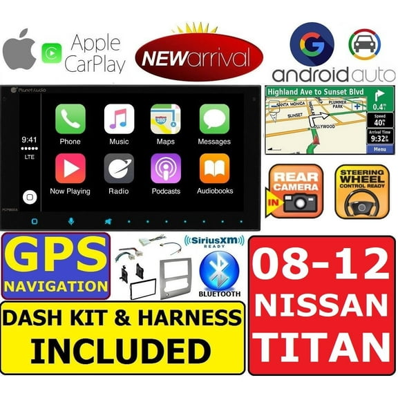 BLUETOOTH GPS NAVIGATION SYSTEM APPLE CARPLAY ANDROID AUTO CAR RADIO