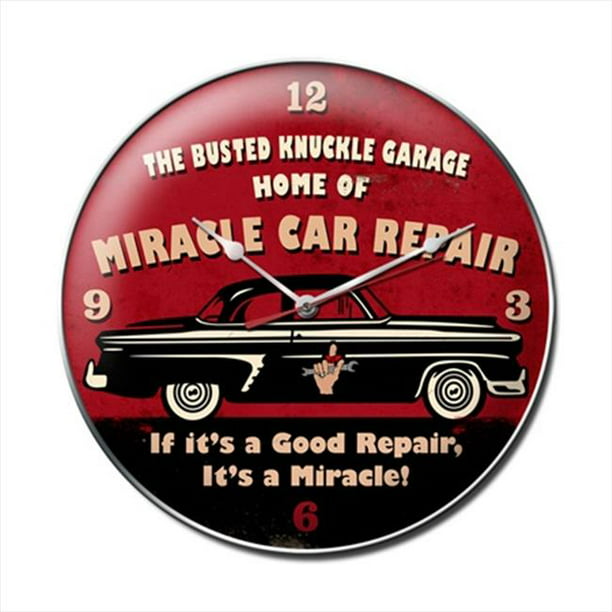 Past Time Signs BUST102 Miracle Réparation Automobile Horloge