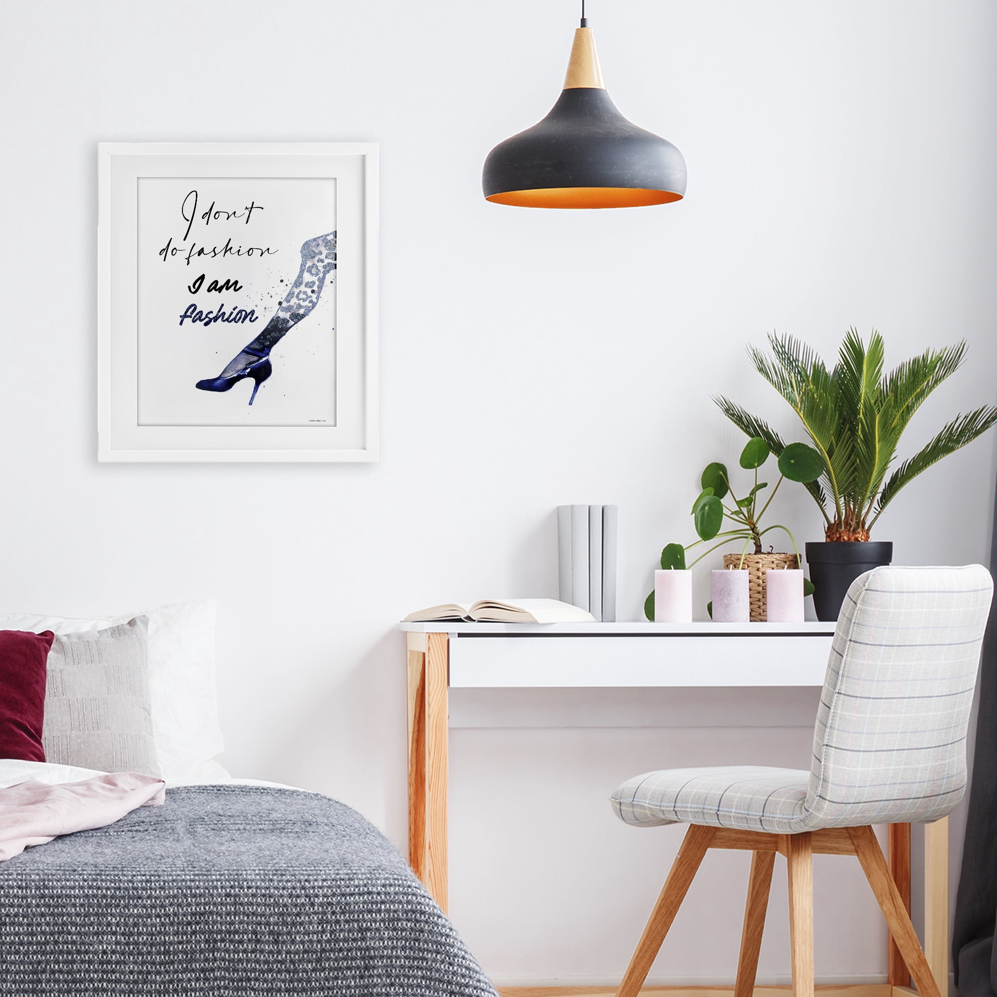 Stupell Industries Trendy I Am Fashion White Framed Print Under Glass, design by Svetlana Aleynikova