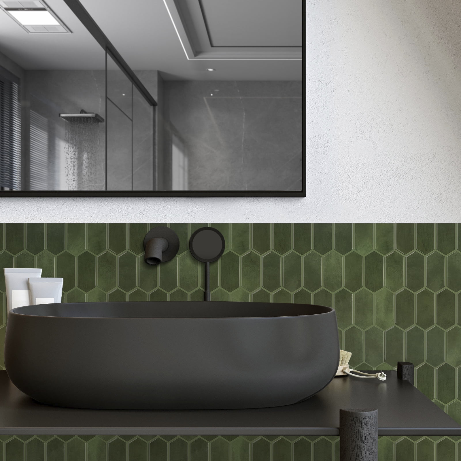 Peel and Stick Backsplash 3D Stick On Vinyl Sticker Thicker Upgrade Waterproof Mosaic Tiles 12 X 12 Inch (Set Of 10)
