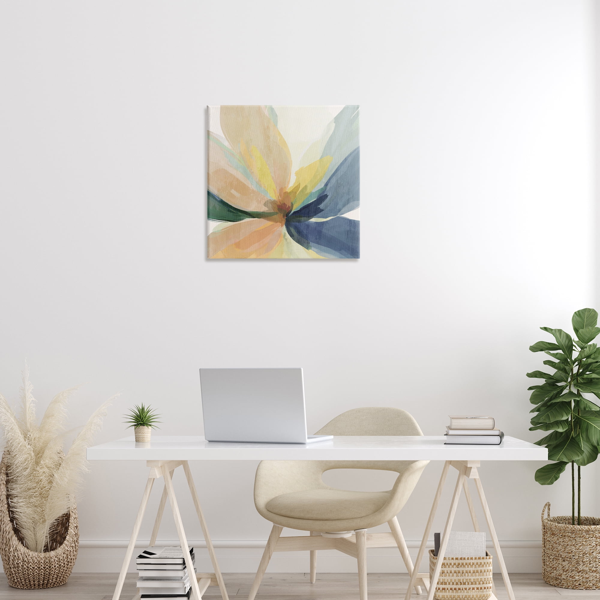 Flared Abstract Neutral Petals Canvas Wall Art, design by Irena Orlov