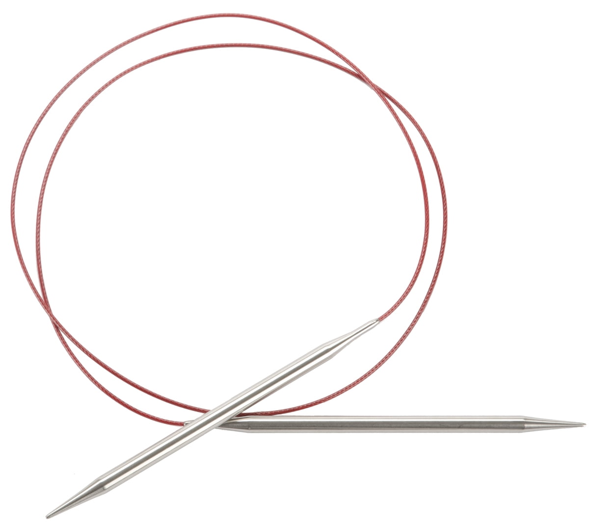 Red Lace Stainless Steel Circular Knitting Needles 40'-Size 5/3.75mm