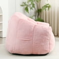 thumbnail image 3 of PORKISS Oversized Bean Bag Chair for Adults, Plush Bean Bag Couch Comfy Sofa with Side Pockets & Soft Memory Foam, Cover Can be Removed, Lazy Sofa in Living Room, Bedroom Reading, Pink, 3 of 9