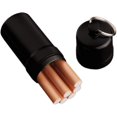 thumbnail image 1 of 1 pitillera, porta cigarrillos portátil impermeable con llavero, caja redonda para cigarrillos para hombres y mujeres (negro) Rojo Verde, 1 of 4