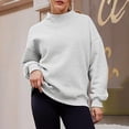 thumbnail image 4 of AUNVITO Women's High Neck Sweatshirt Long Sleeve Casual Fit Casual Winter Style Pullover Top, 4 of 7