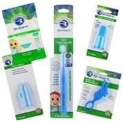 Brilliant Soft Infant Oral Care 5pc Gift Pack - Teeth Wipes Tissues & Toothbrushes, Blue