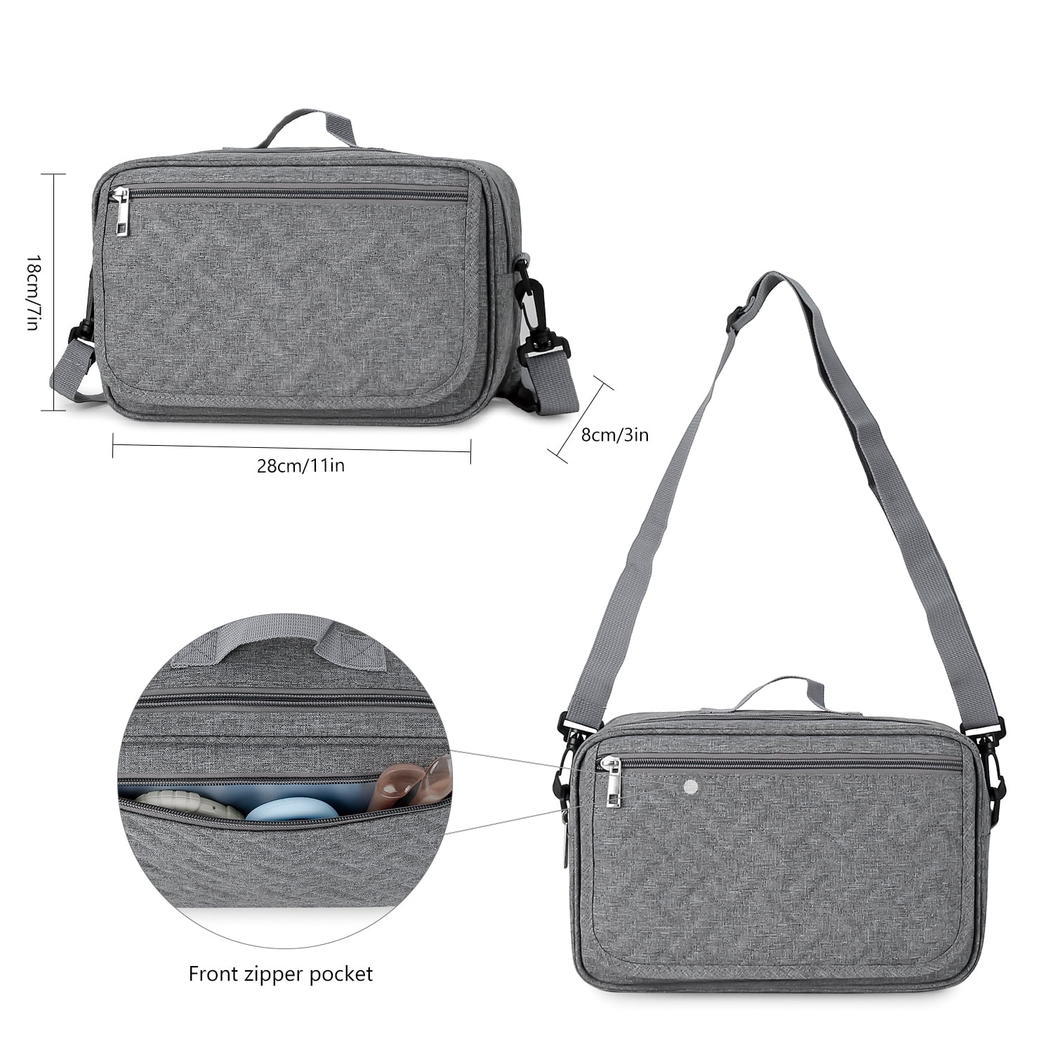 Baby Diaper Caddy Bag with Changing Pad - Changing Bag Baby Stroller Bag for Diapers, Wipes & Toys