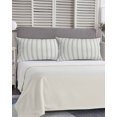 thumbnail image 5 of Sage Green Striped Pillow Covers King Size, Sage Green White Stripes Farmhouse Soft Bed Throw Pillowcases Breathable Cooling Long Lumbar Body Pillow Sham Cover for Bed Sofa 20''x40'', 5 of 7