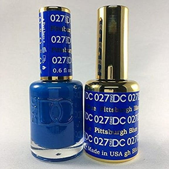 DND - DC Duo Soak off Gel & Matching nail polish, Pittsburgh Blue #DC027