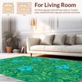 thumbnail image 2 of Flatwoven High Traffic Area Rug, Tropical Paradise Botanical Foliage Verdant Jungle Escape, Non Slip, Stain Resistant, Washable Area Rugs for Living Room, Bedroom(Green, 4X6), 2 of 8