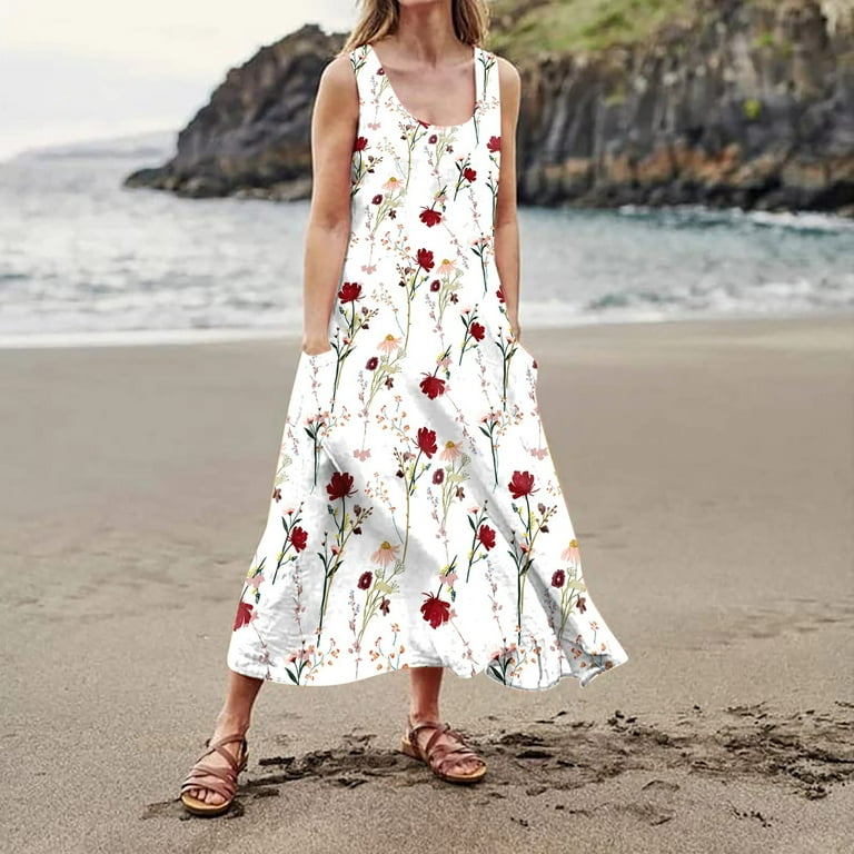 Plain top casual dresses