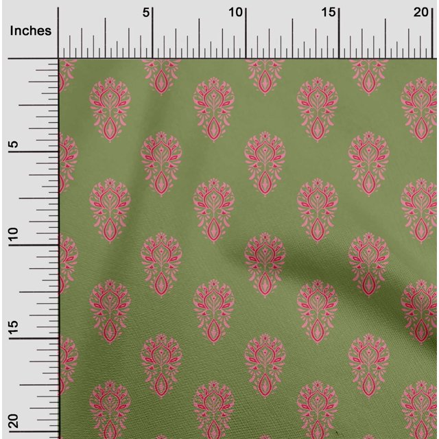 oneOone Georgette Viscose Fabric Floral Block Fabric Prints By Yard 42 Inch Wide