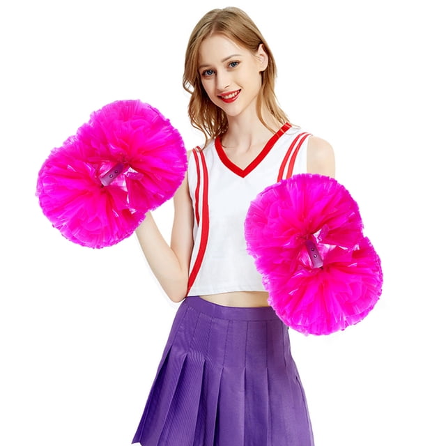 Fleurs de Cheerleading pour Activités Sportives Performance - Accessoires Floraux Légers et Colorés avec Poignée Sécurisée pour Prévention des Accrocs 2 Pcs