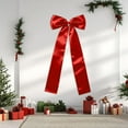 thumbnail image 6 of 5.25FT Big Red Christmas Bow for Christmas Tree, 23.6x63 Inch Large Bow Ornament, for Home Wall Outdoor Indoor Party Crafts Christmas Decorations, 6 of 8