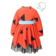 thumbnail image 3 of Gunia Girls Halloween Dresses Festival Halloween Tulle Dresses With Headband For Party 2 Pcs Fashion Child Classic Clothes Size 12-24 Months Orange, 3 of 7
