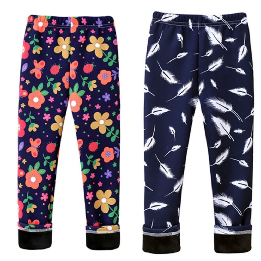 Babyhug Cotton Lycra Full Length Solid & Floral Printed Leggings Pack of 3 - Multicolour main image 1