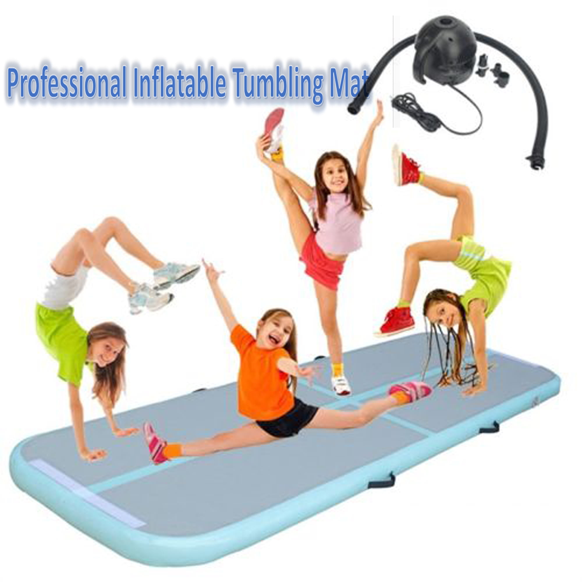 3m Inflatable Air Track Floor Home Gymnastics Yoga Tumbling Mat Air Pad GYM Hot 