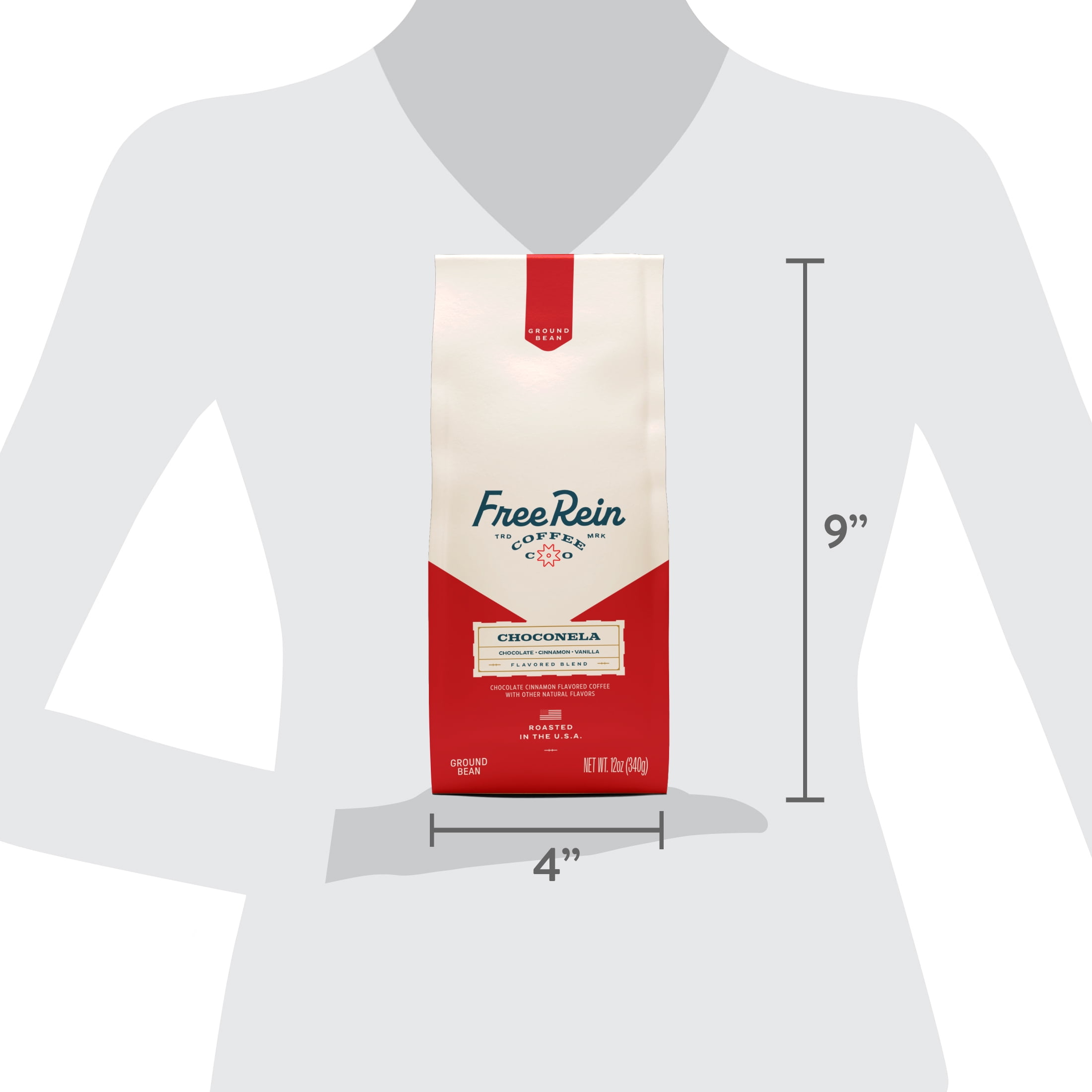 Free Rein Choconela Medium Roast 100% Arabica Ground Coffee 12oz Bag