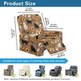 thumbnail image 6 of SCRAWLGOD Halloween Stretch Recliner Covers 4-Pieces Reclining Cover 1 Seat Recliner Chair Slipcovers Furniture Protector for Dogs Cats Pets, Ghost Cat Skull Rainbow Spider Web Print Brown, 6 of 7