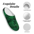 thumbnail image 5 of Yiaed Green Leave Fern Print Slippers Fuzzy Warm Cozy Slippers Non Slip House Slippers For Indoor Outdoor Slippers House Slippers-8, 5 of 7