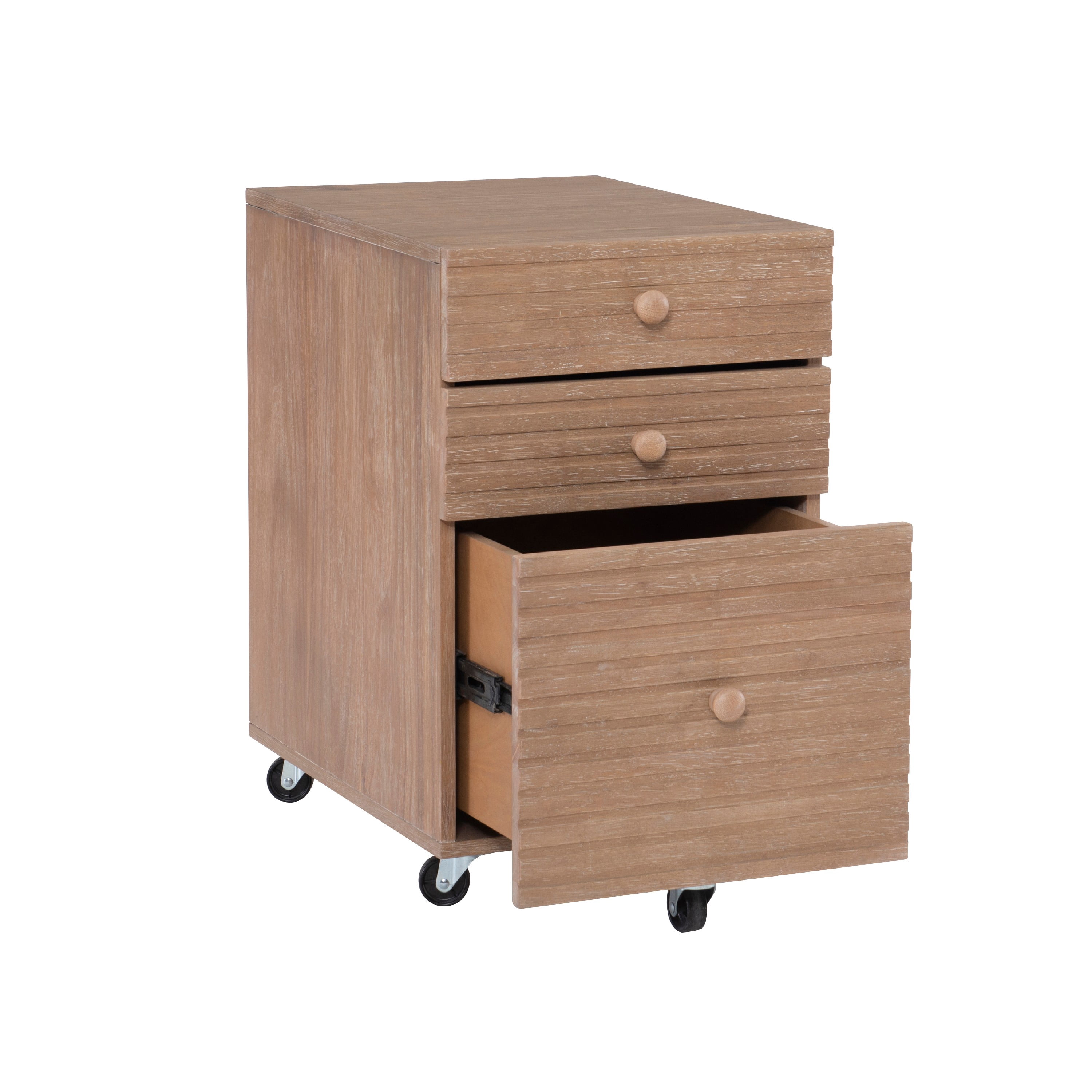 Powell Nixon 3-Drawer File Cabinet, Natural
