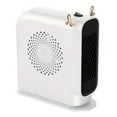 thumbnail image 1 of Calentador pequeño blanco con modos de calefacción y ventilador, para el hogar, calentador eléctrico pequeño, calentador de cerámica., 1 of 5