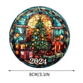 thumbnail image 3 of OAVQHLG3B Christmas Ornament, Stained Glass Christmas Acrylic Round Pendant Christmas Nativity Scene Ornaments Christmas Tree Decoration Birth of Jesus Christian Decor, 3 of 6