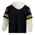 thumbnail image 2 of Men's '47 Black Pittsburgh Steelers Big & Tall Split Zone Cornerback V-Neck Hoodie, 2 of 3