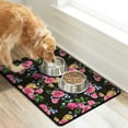 thumbnail image 2 of Pet Feeding Mat with Abstract Floral and Butterfly Artwork, Waterproof Absorbent Non-Slip Dog Food Mat, 2 of 6