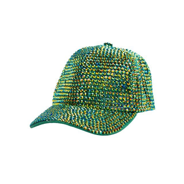 Top Headwear Women's Full Sparkle Rhinestone Gem Bling Baseball Cap - Green AB Jelly