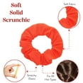 thumbnail image 4 of Motique Accessories Set of 2 Solid Hair Scrunchies for Adult Women and Girls (Neon Orange), 4 of 6
