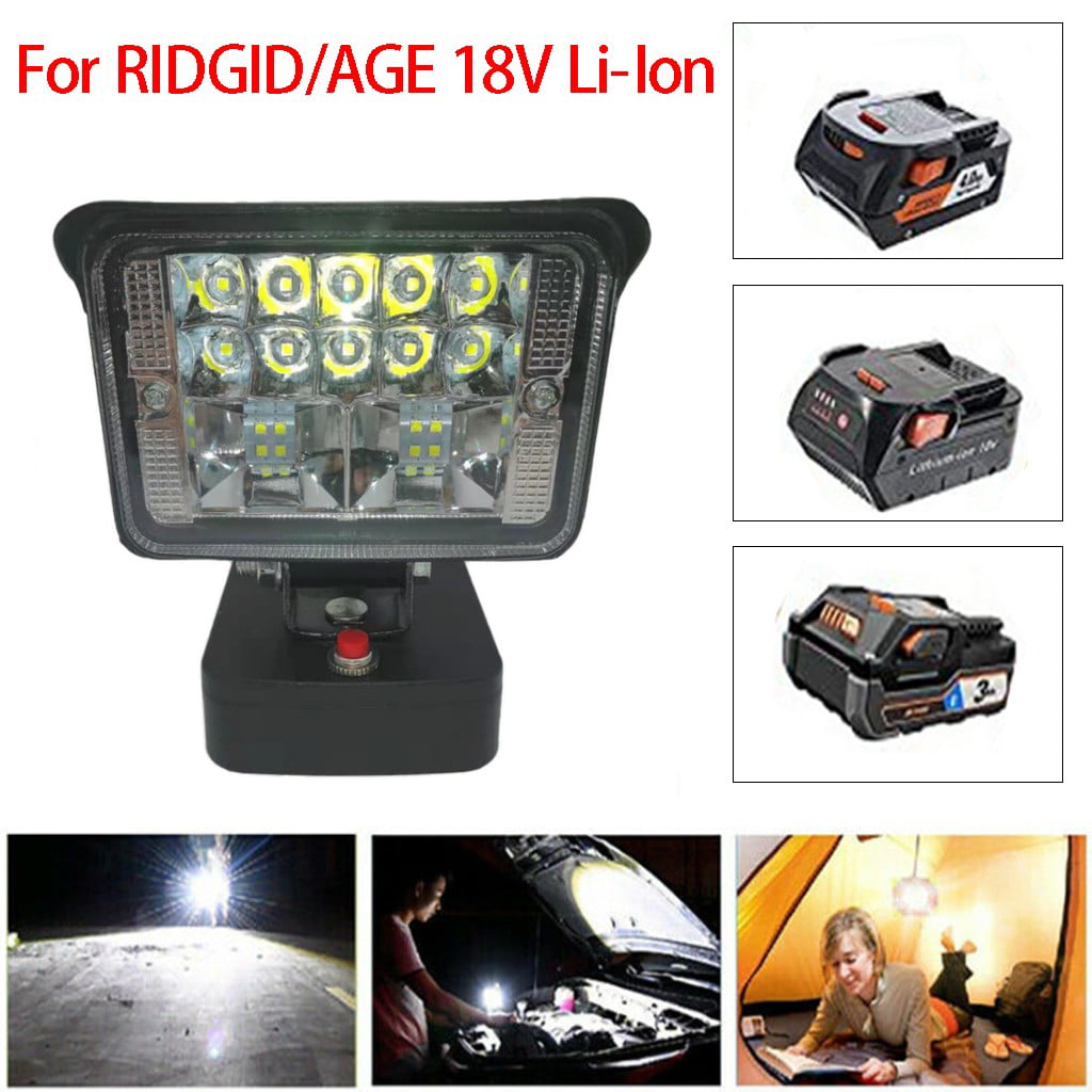 RIDGID For RIDGID/AEG 18V  Li-Ion LED Work Light Torch Flood Light High Brightness 30W 