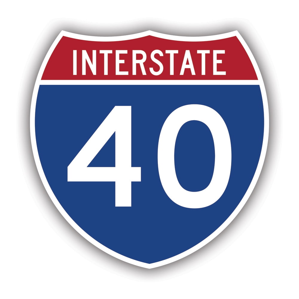 I40 Interstate 40 Highway Sticker Decal Self Adhesive Vinyl