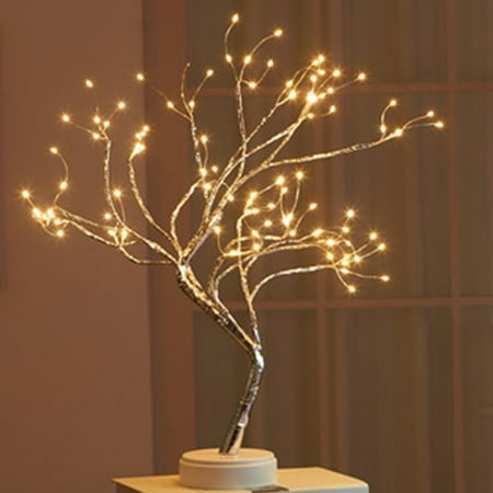 

Reduced！Amusingtao Copper Wire Led Light Tree Shape Night Light 36leds 108leds Home Decoration DIY