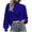 Blue, variant on Puff Long Sleeve Tops for Women Ruffle Mock Neck Textured Shirts Casual Fall Smocked Cuff Blouse S-XL,Black