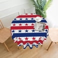 thumbnail image 2 of USA Flag Checkered Tablecloth Round 60\u201dx60\u201d Stars Patriotic Table Cloths for Parties Waterproof Fabric Protector for July 4th Independence Day Small Tablecloths Decor for Party Holiday Home, 2 of 6