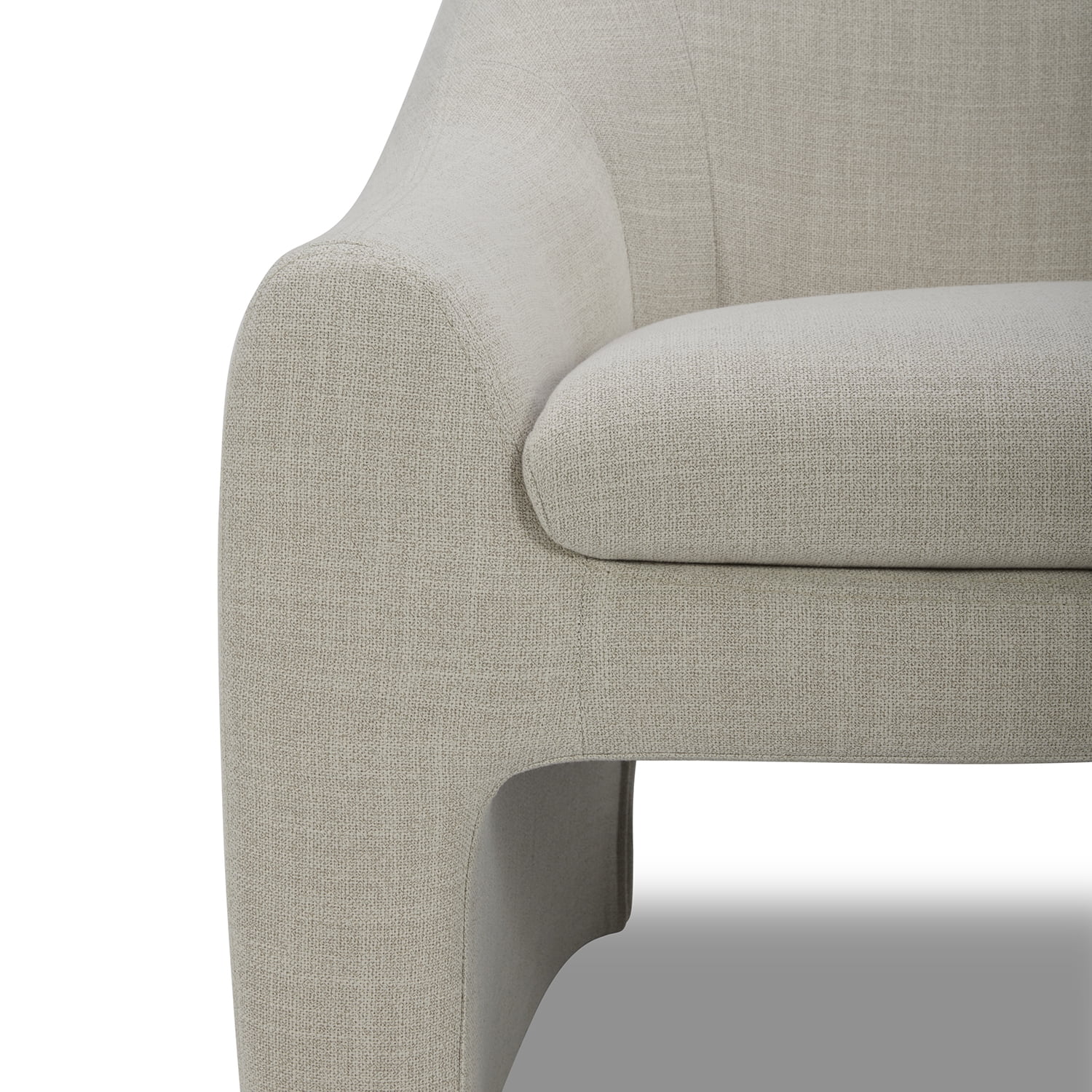 Better Homes & Gardens Emerson Curvy Accent Chair, Cream Linen