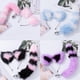 thumbnail image 2 of White Conjunto de aro para el pelo con orejas y tapón Anal de Metal, cola de Animal de peluche, disfraces de Cosplay para coqueteo, 2 of 5