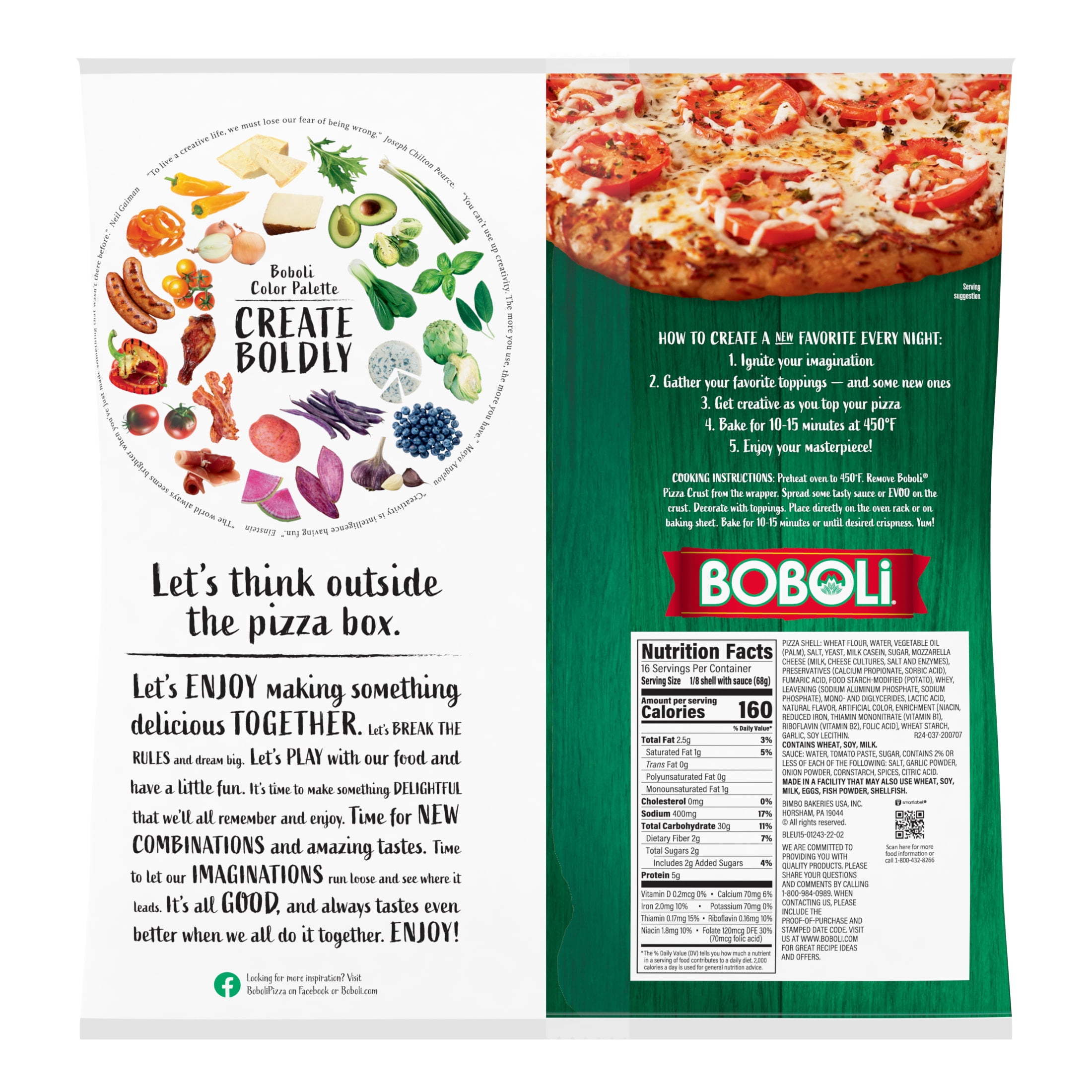 Boboli Original Crust, 2 Count, Plain Pizza Crust, 38 oz Bag