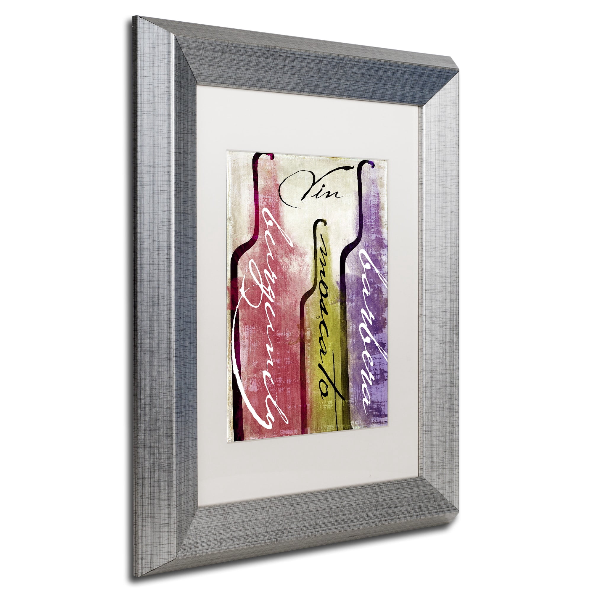 Trademark Fine Art "Wine Tasting II" Canvas Art by Color Bakery White Matte, Silver Frame